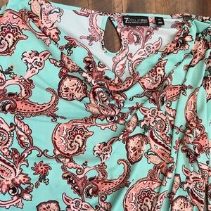 7th Avenue Paisley Print Top xxl long sleeve blouse
